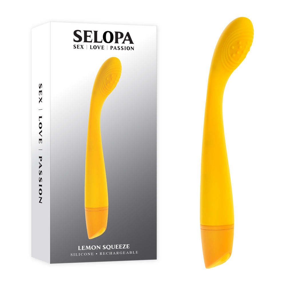 Selopa LEMON SQUEEZE - Yellow 18.4 cm USB Rechargeable Vibrator - Naughty by Nature Adult Store
