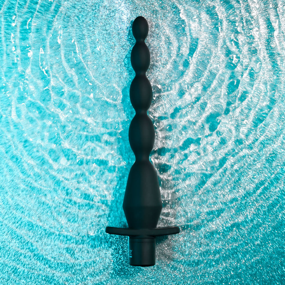 Selopa VIBRATING BUTT BEADS - Black 22 cm USB Rechargeable Vibrating Anal Beads - Naughty by Nature Adult Store