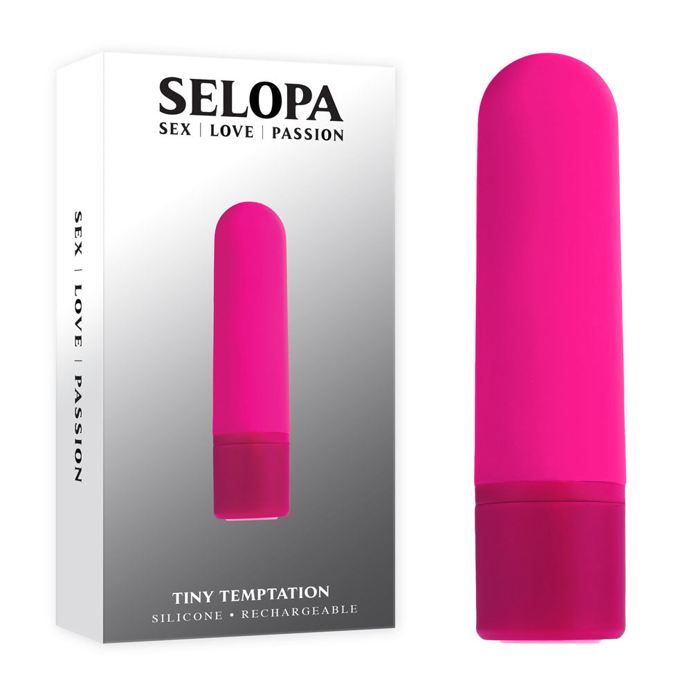 Selopa TINY TEMPTATION - Pink 9.2 cm USB Rechargeable Bullet - Naughty by Nature Adult Store