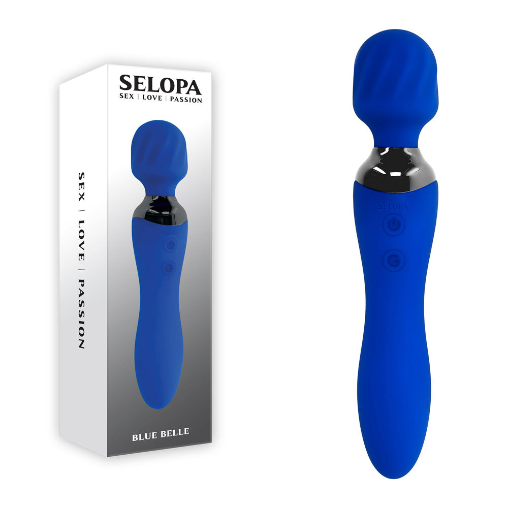 Selopa BLUE BELLE - Blue USB Rechargeable 20 cm Massage Wand - Naughty by Nature Adult Store