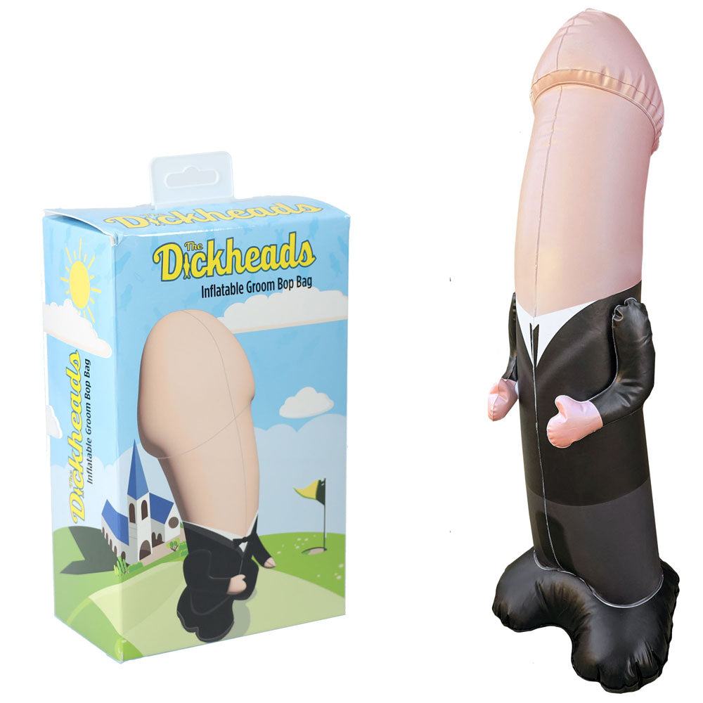 S-LINE The Dickheads - Groom Bop Bag - 100 cm Inflatable Penis Punching Bag - Naughty by Nature Adult Store