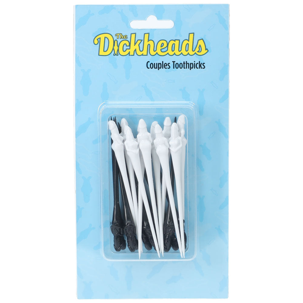 S-LINE The Dickheads - Couples Toothpicks - Black/White Novelty Toothpicks - 20 Pack - Naughty by Nature Adult Store