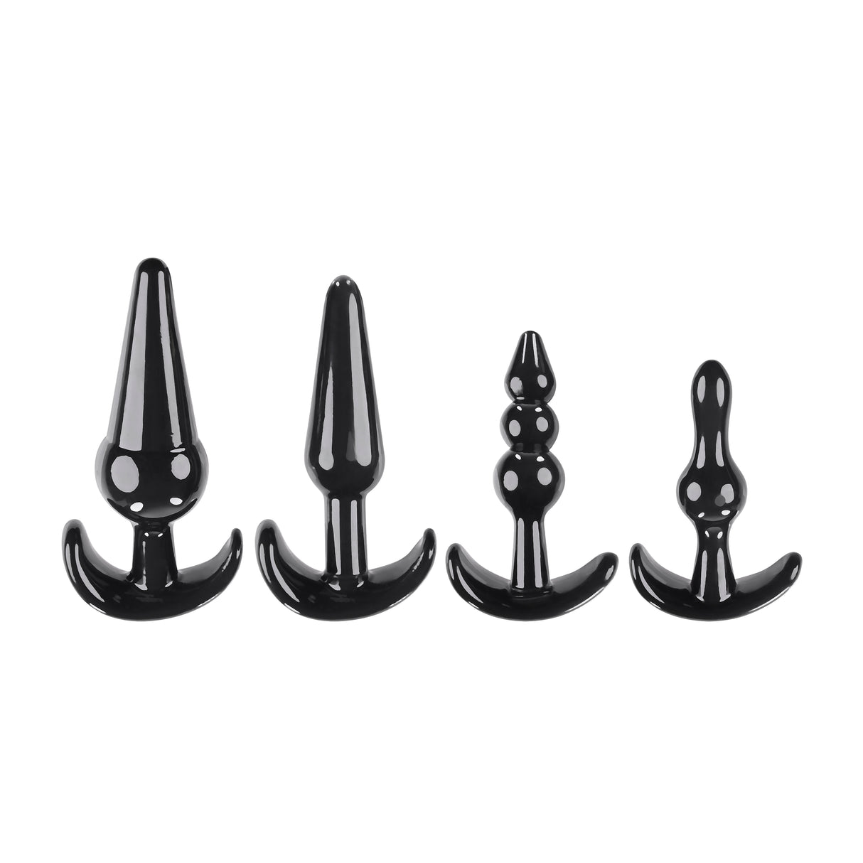 Selopa INTRO TO PLUGS - Black Butt Plugs - Set of 4 - Naughty by Nature Adult Store