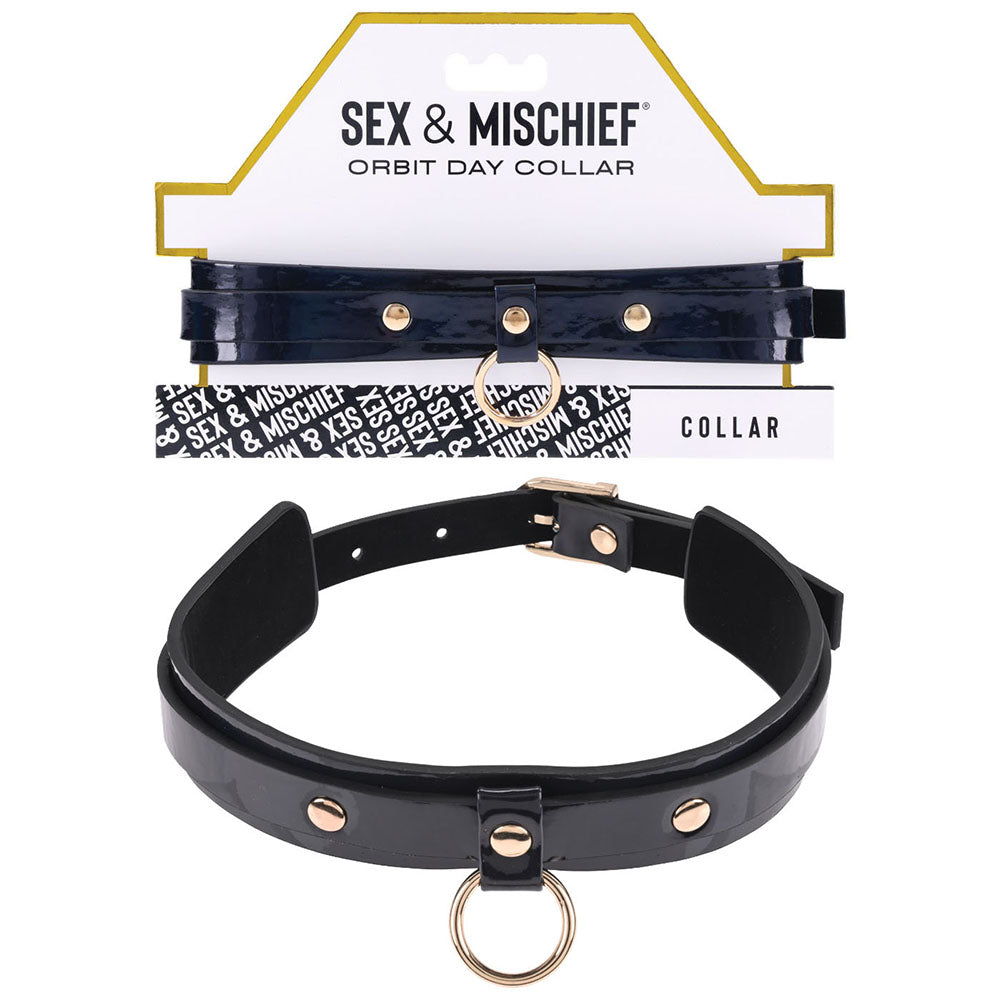 Sex & Mischief Orbit Day Collar - Black Collar - Naughty by Nature Adult Store