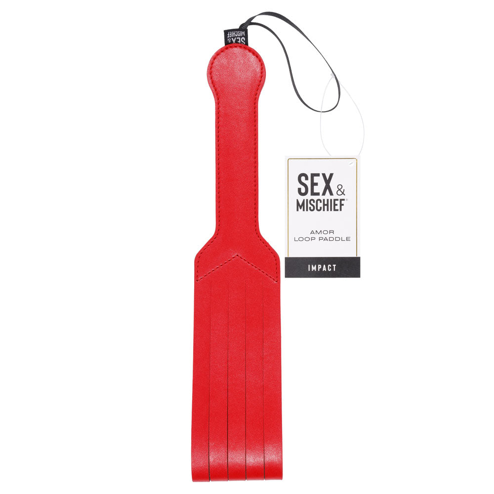 Sex & Mischief Amor Loop Paddle - Red 36.2 cm Paddle - Naughty by Nature Adult Store