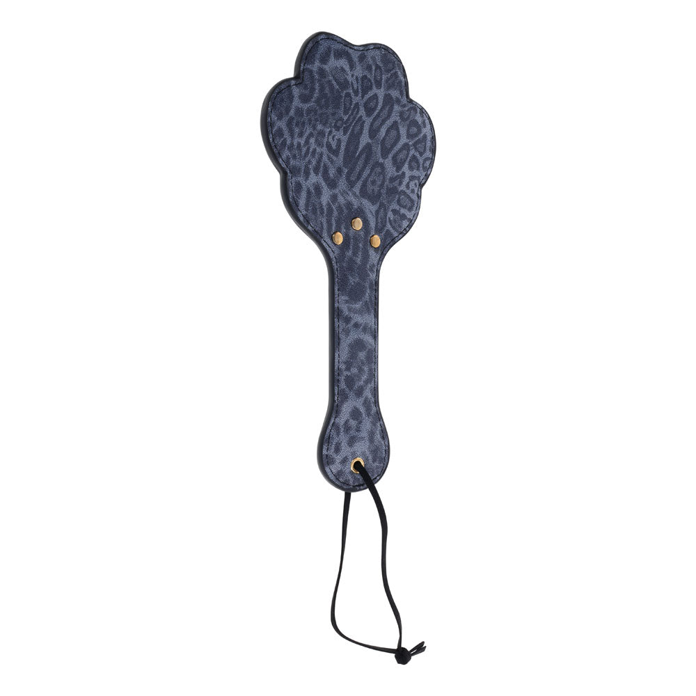 Sex & Mischief Cougar Paw Paddle - Navy Blue/Gold Spanking Paddle - Naughty by Nature Adult Store