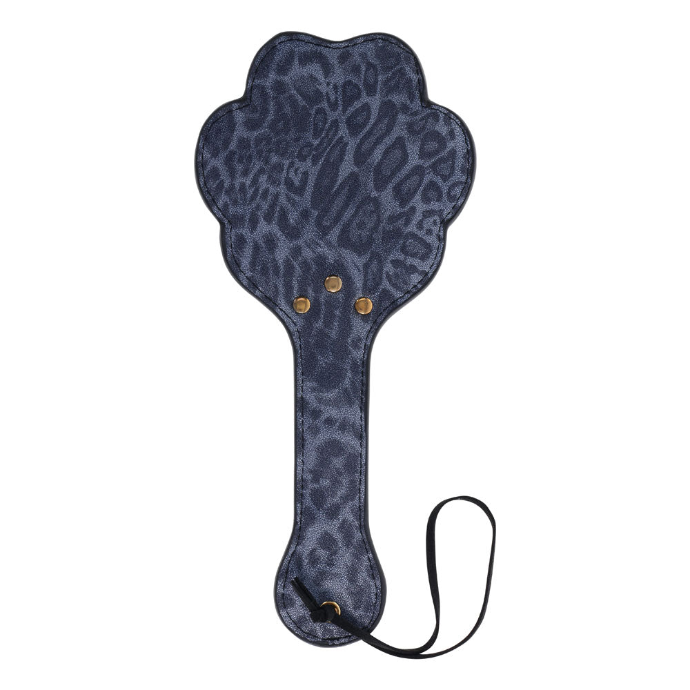 Sex & Mischief Cougar Paw Paddle - Navy Blue/Gold Spanking Paddle - Naughty by Nature Adult Store