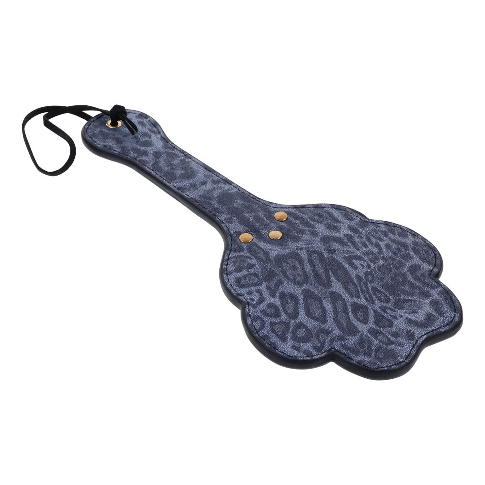 Sex & Mischief Cougar Paw Paddle - Navy Blue/Gold Spanking Paddle - Naughty by Nature Adult Store
