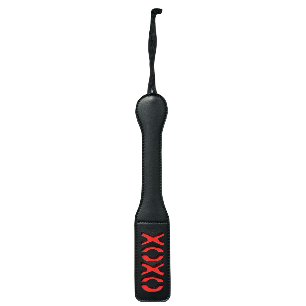 Sex & Mischief XOXO Paddle - Black - Black Paddle - Naughty by Nature Adult Store