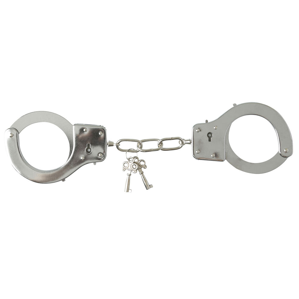 Sex & Mischief Metal Handcuffs - Metal Restraints - Naughty by Nature Adult Store