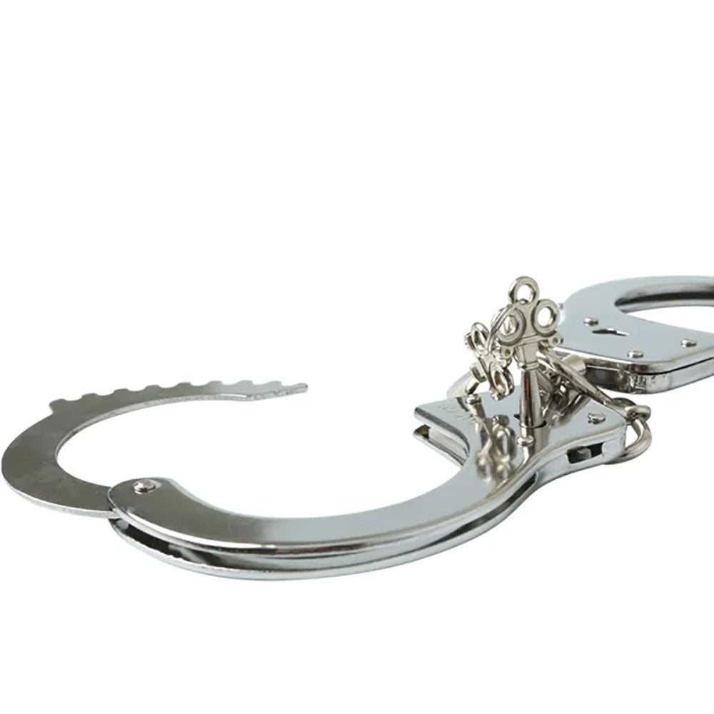 Sex & Mischief Metal Handcuffs - Metal Restraints - Naughty by Nature Adult Store