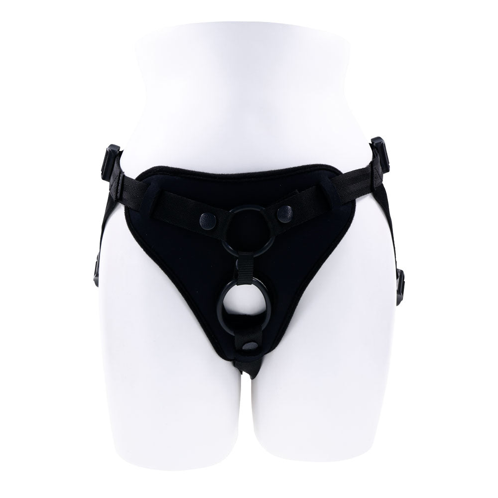 SPORTSHEETS Dual Desires Strap On - Black Adjustable Strap-On Harness (No Probe Included) - Naughty by Nature Adult Store