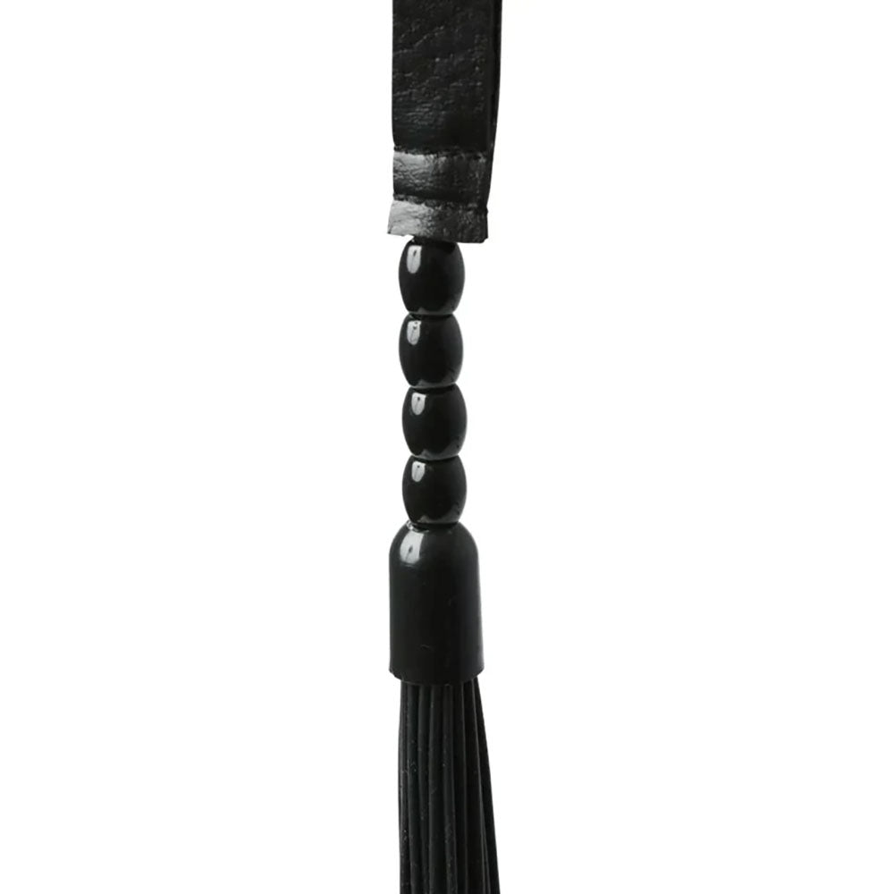 Sex & Mischief Noir Whip - Black 40 cm Rubber Whip - Naughty by Nature Adult Store