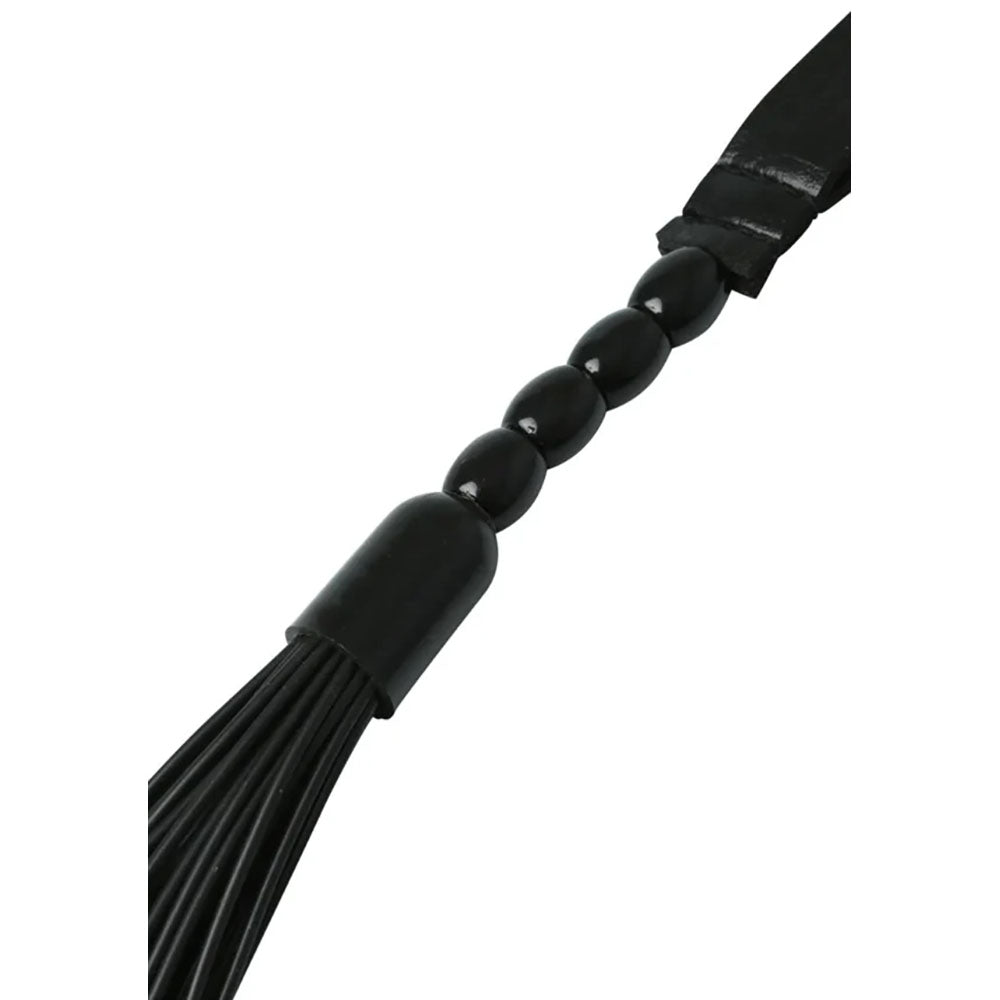Sex & Mischief Noir Whip - Black 40 cm Rubber Whip - Naughty by Nature Adult Store