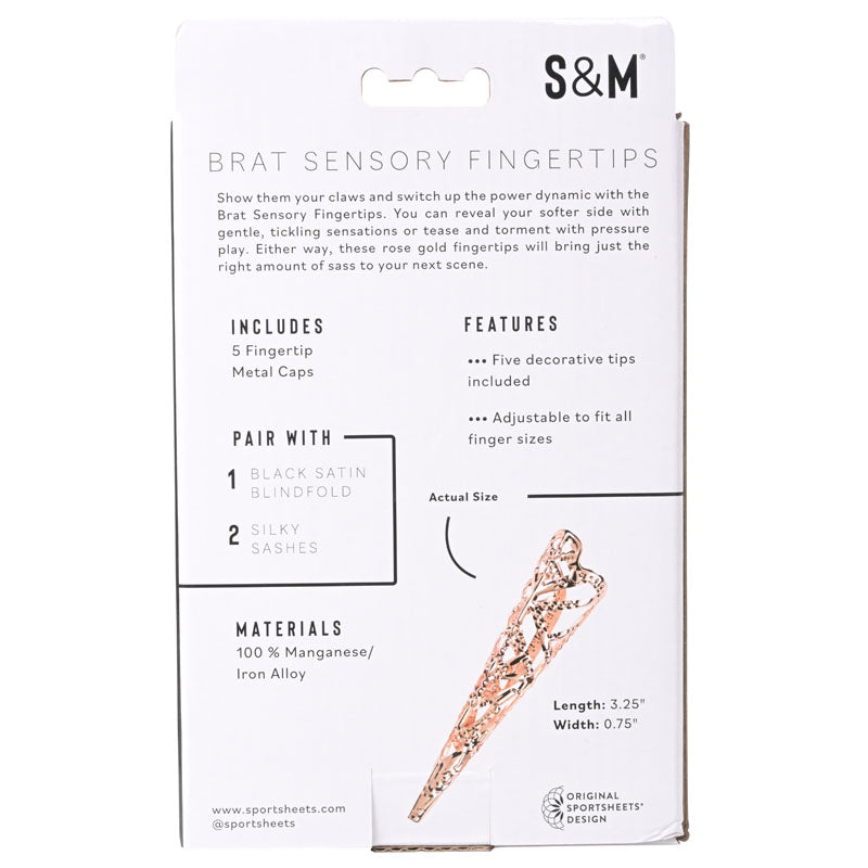 Sex & Mischief Brat Sensory Fingertips - Rose Gold - Set of 5 - Naughty by Nature Adult Store