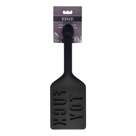 EDGE FUCK TOY Silicone Paddle - Black Silicone Spanking Paddle - Naughty by Nature Adult Store