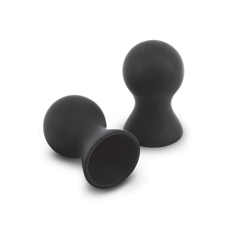 Size Up Silicone Nipple Suckers - Black - Set of 2 - Naughty by Nature Adult Store