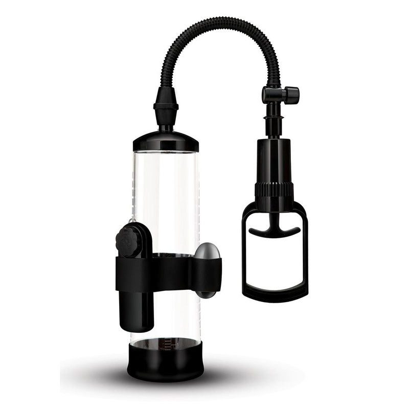 Size Up Vibrating Trigger Penis Pump - Clear Vibrating Penis Pump - Naughty by Nature Adult Store