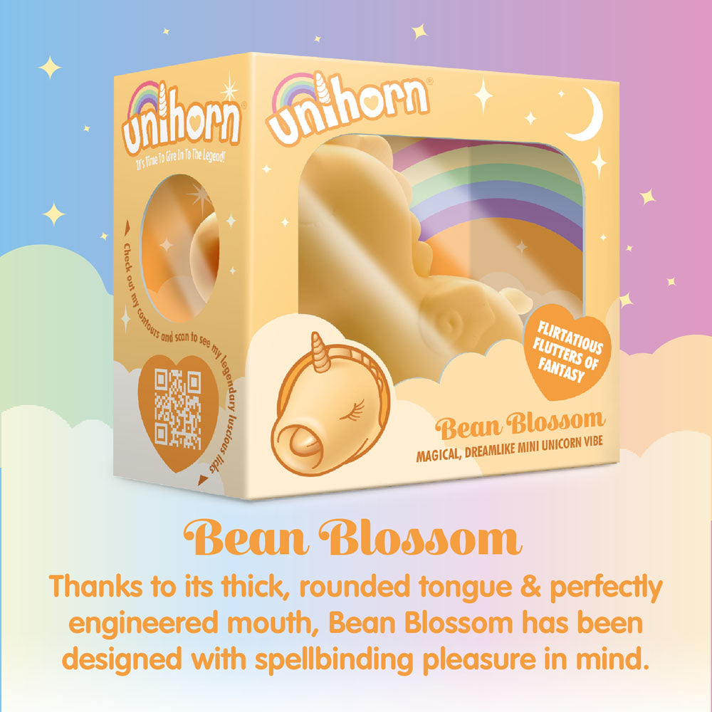 Unihorn - Bean Blossom - Yellow USB Rechargeable Flicking Stimulator - Naughty by Nature Adult Store