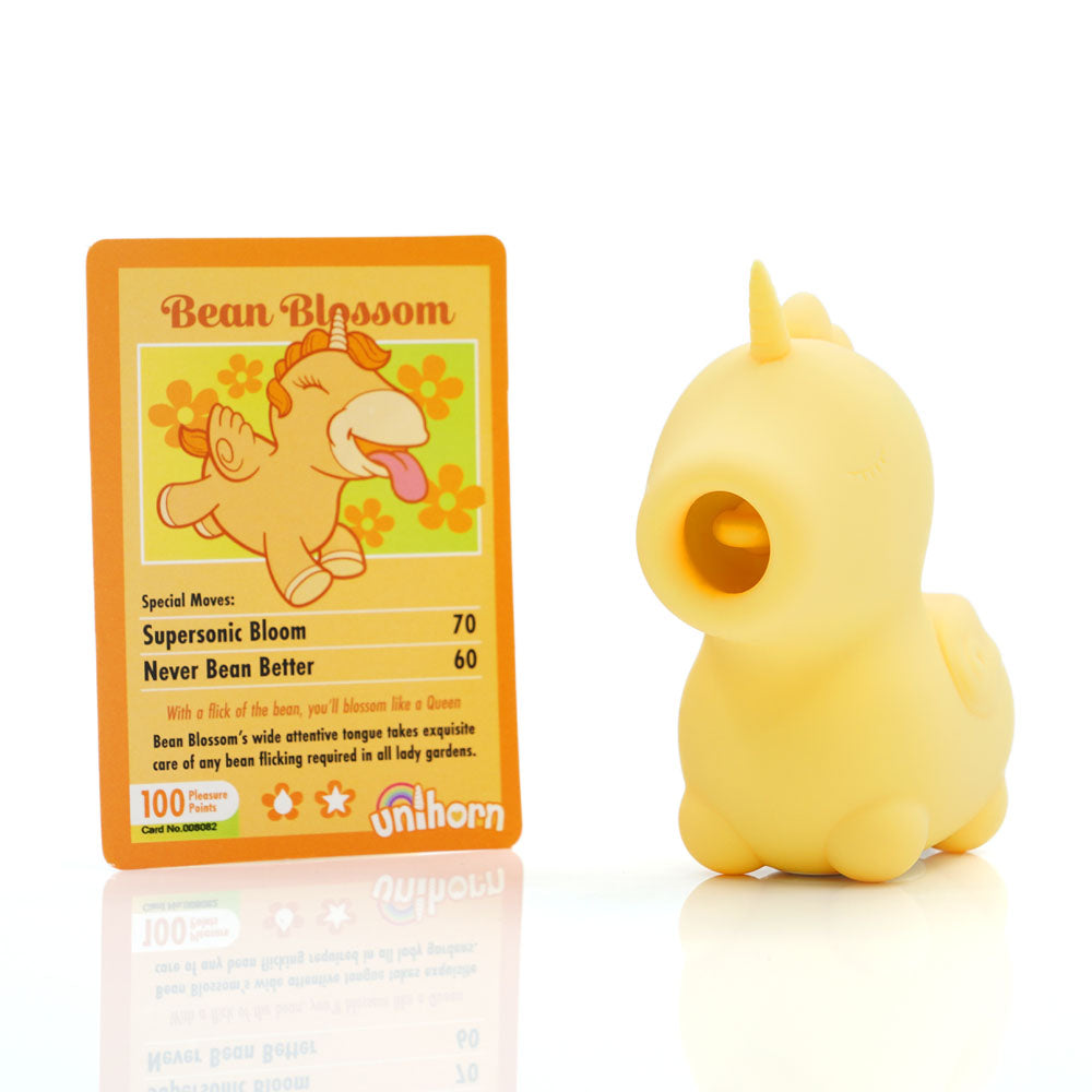 Unihorn - Bean Blossom - Yellow USB Rechargeable Flicking Stimulator - Naughty by Nature Adult Store