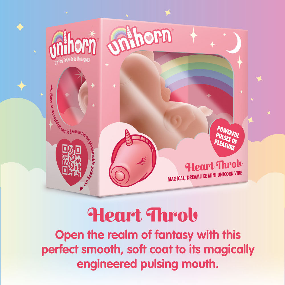 Unihorn - Heart Throb - Yellow USB Rechargeable Flicking Stimulator - Naughty by Nature Adult Store