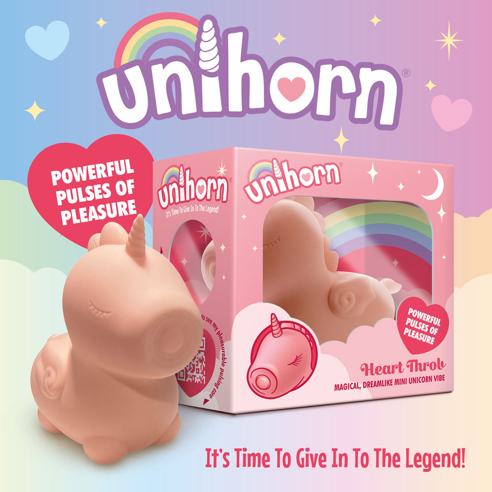 Unihorn - Heart Throb - Yellow USB Rechargeable Flicking Stimulator - Naughty by Nature Adult Store