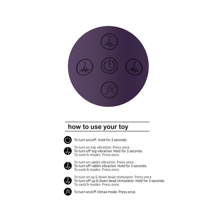 Vive Halo - Purple 24.5 cm USB Rechargeable Rabbit Vibrator - Naughty by Nature Adult Store