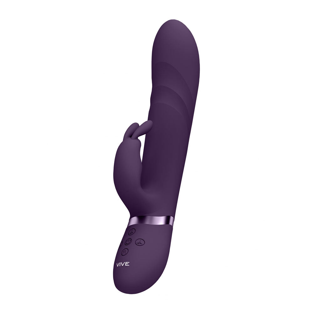 VIVE Nari - Purple - Purple 24.1 cm USB Rechargeable Rabbit Vibrator - Naughty by Nature Adult Store