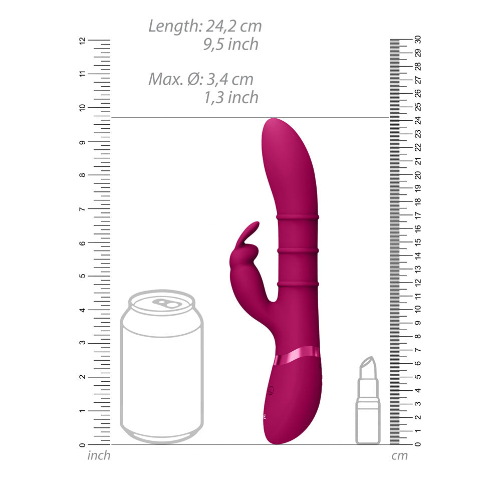 VIVE Sora - Pink - Pink 24.2 cm USB Rechargeable Rabbit Vibrator - Naughty by Nature Adult Store