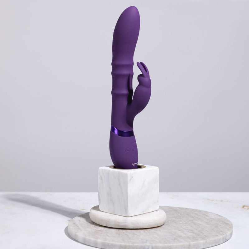 VIVE Sora - Purple - Purple 24.2 cm USB Rechargeable Rabbit Vibrator - Naughty by Nature Adult Store