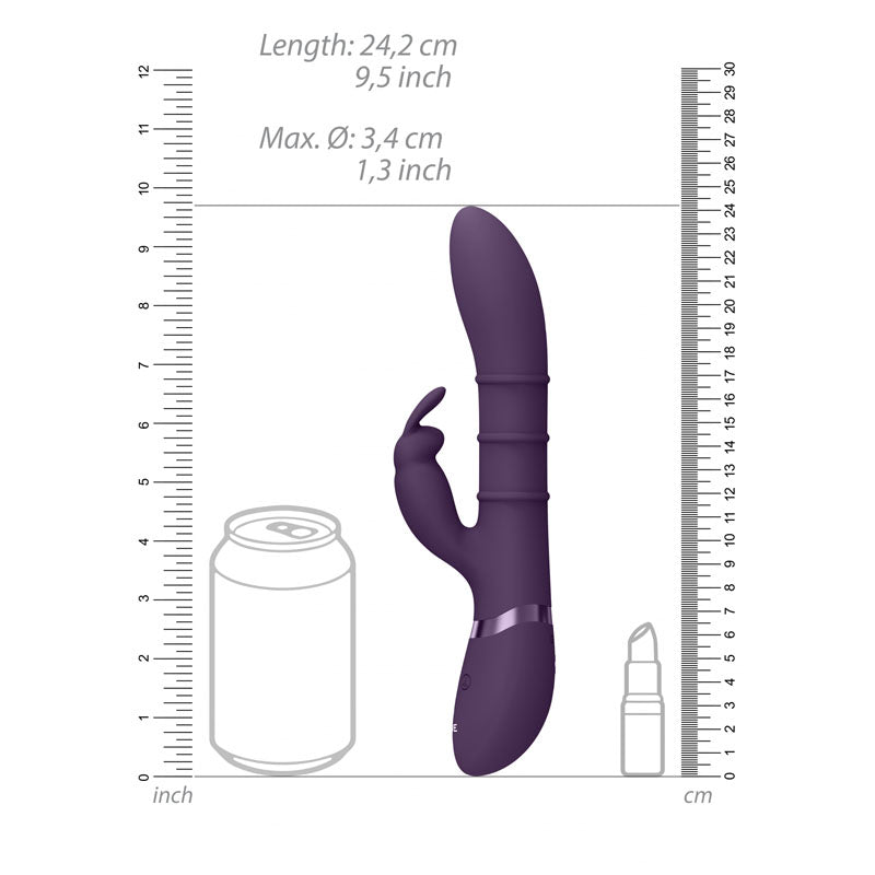 VIVE Sora - Purple - Purple 24.2 cm USB Rechargeable Rabbit Vibrator - Naughty by Nature Adult Store