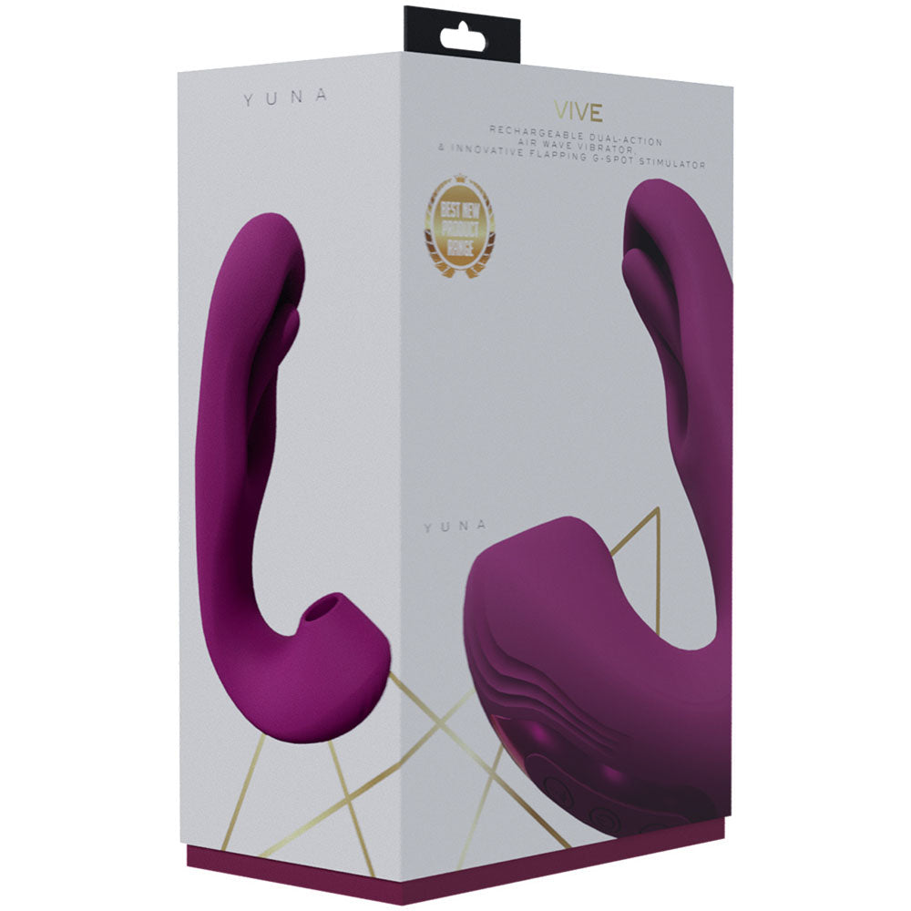 VIVE Yuna - Pink - Pink USB Rechargeable Flapping Vibrator with Air Pulsation - Naughty by Nature Adult Store