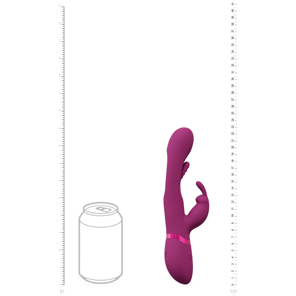 VIVE Mika - Pink - Pink 23.2 cm USB Rechargeable Rabbit Vibrator with Flapping Shaft - Naughty by Nature Adult Store