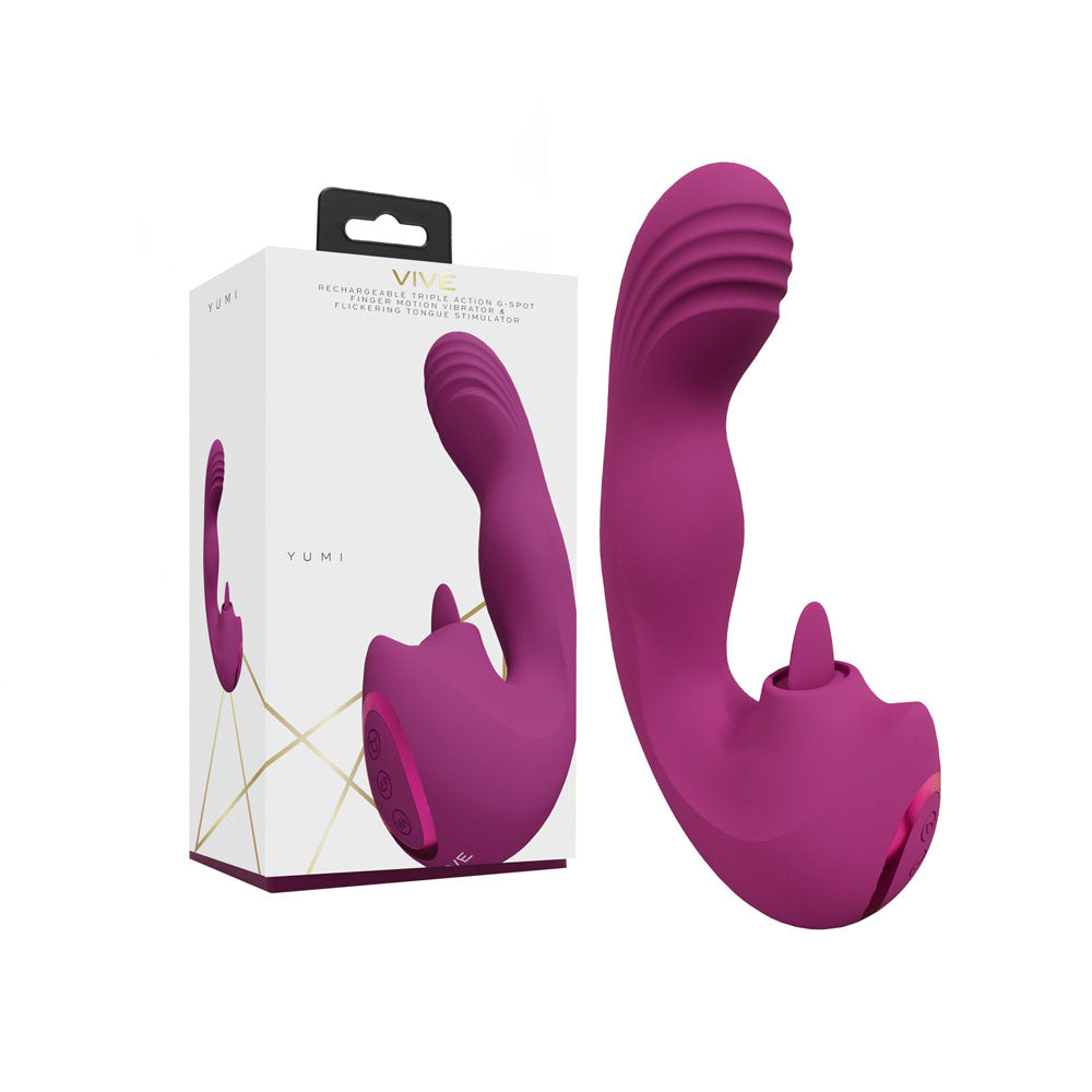 VIVE Yumi - Pink - Pink USB Rechargeable Triple Motor Vibrator - Naughty by Nature Adult Store