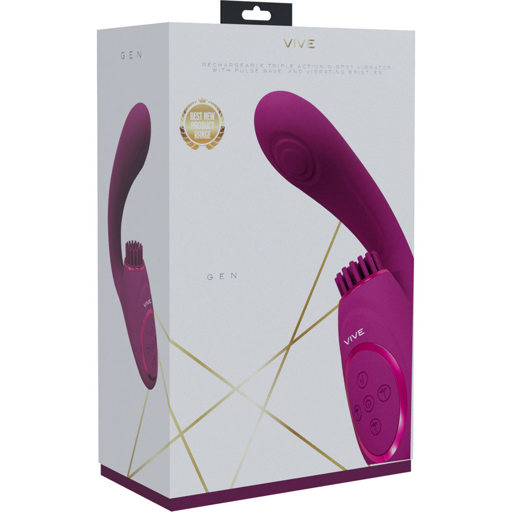 VIVE Gen - Pink - Pink USB Rechargeable Triple Motor Vibrator - Naughty by Nature Adult Store