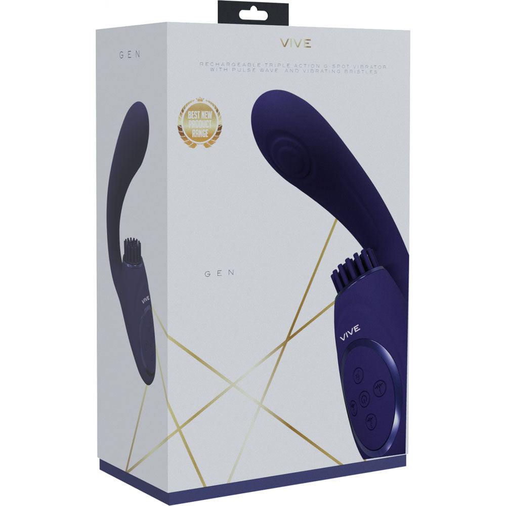 VIVE Gen - Purple - Purple USB Rechargeable Triple Motor Vibrator - Naughty by Nature Adult Store