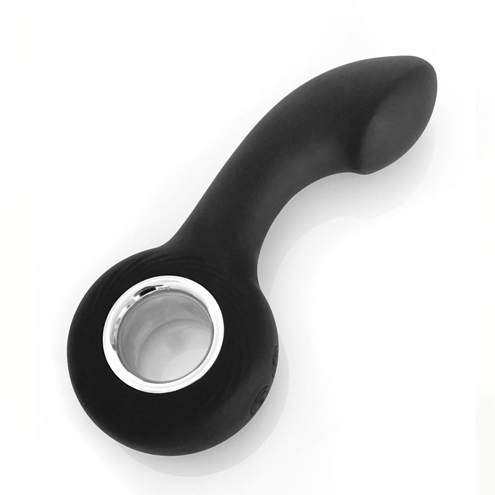 VERS Rechargeable Silicone P-Spot Vibe - Black 13 cm USB Rechargeable Prostate Massager - Naughty by Nature Adult Store