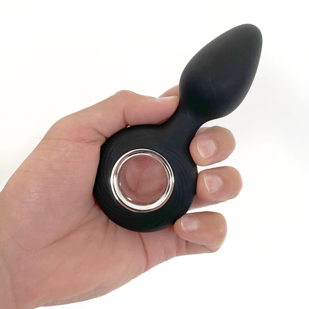 VERS Rechargeable Silicone Plug Vibe - Black 12.5 cm USB Rechargeable Vibrating Butt Plug - Naughty by Nature Adult Store