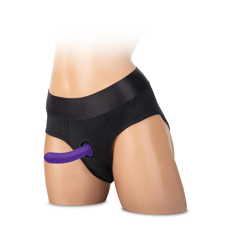 WhipSmart 5'' Slimline Rechargeable Vibrating Dildo - Purple 12.7 cm USB Rechargeable Dildo - Naughty by Nature Adult Store