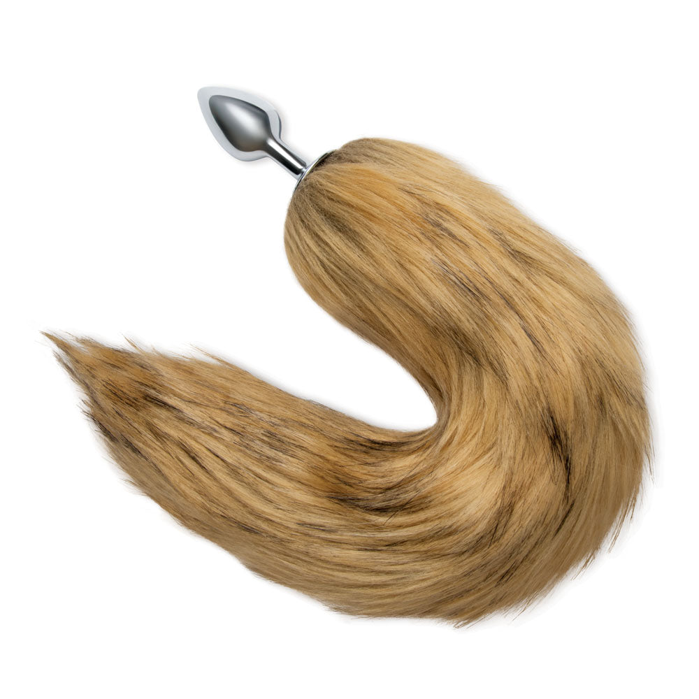 WhipSmart Furry Tales 14 Inch Brown Fox Tail - Metal 6.3 cm Butt Plug with Brown Fox Tail - Naughty by Nature Adult Store