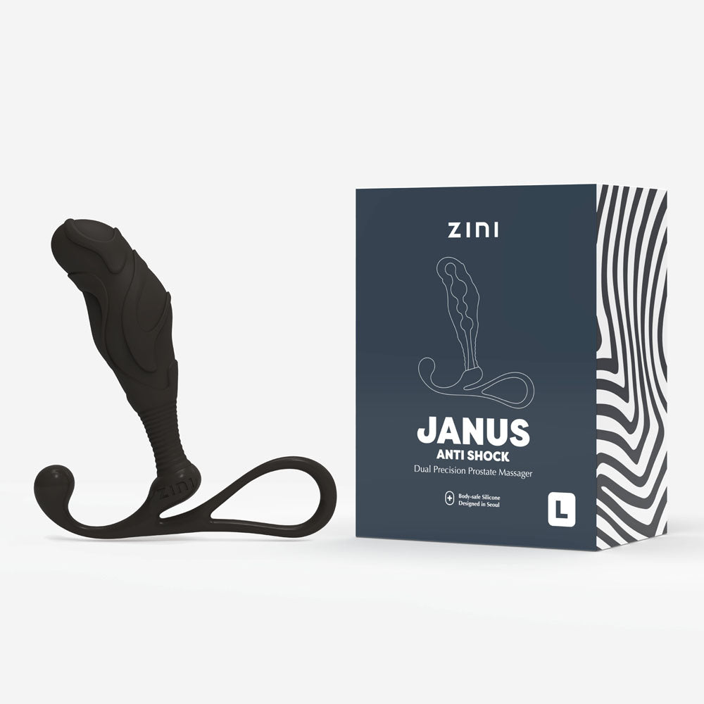 Zini Janus Anti Shock - Large - Black Large Prostate Massager - Naughty by Nature Adult Store