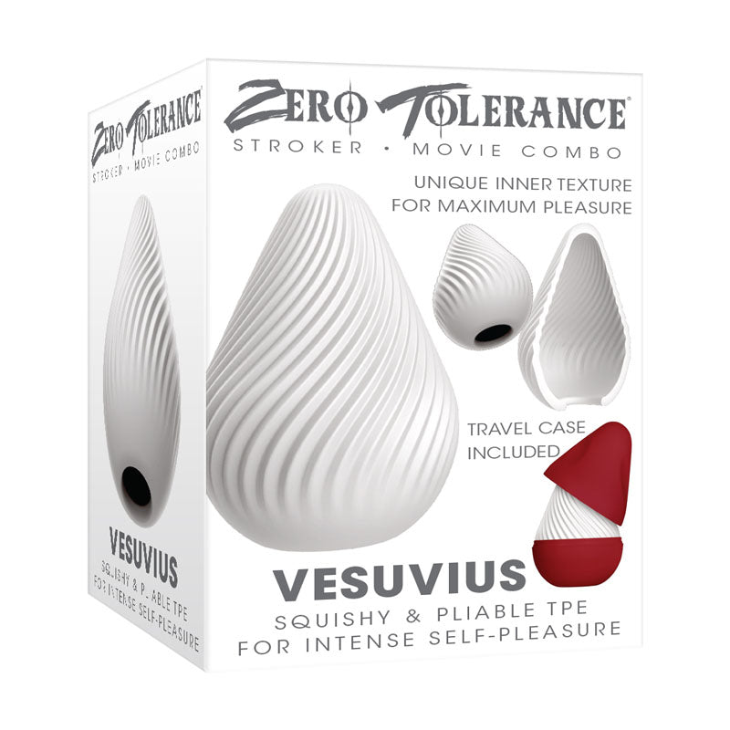 Zero Tolerance VESUVIUS - White Mini Stroker Egg - Naughty by Nature Adult Store