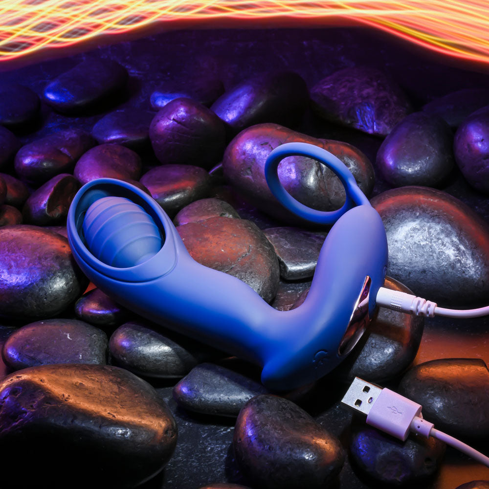 Zero Tolerance EXTRA MILE - Blue USB Rechargeable Vibrating Prostate Massager - Naughty by Nature Adult Store