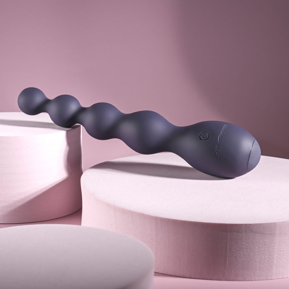 Zero Tolerance RUMPY BUMPY - Purple 17.5 cm USB Rechargeable Vibrating Anal Beads - Naughty by Nature Adult Store