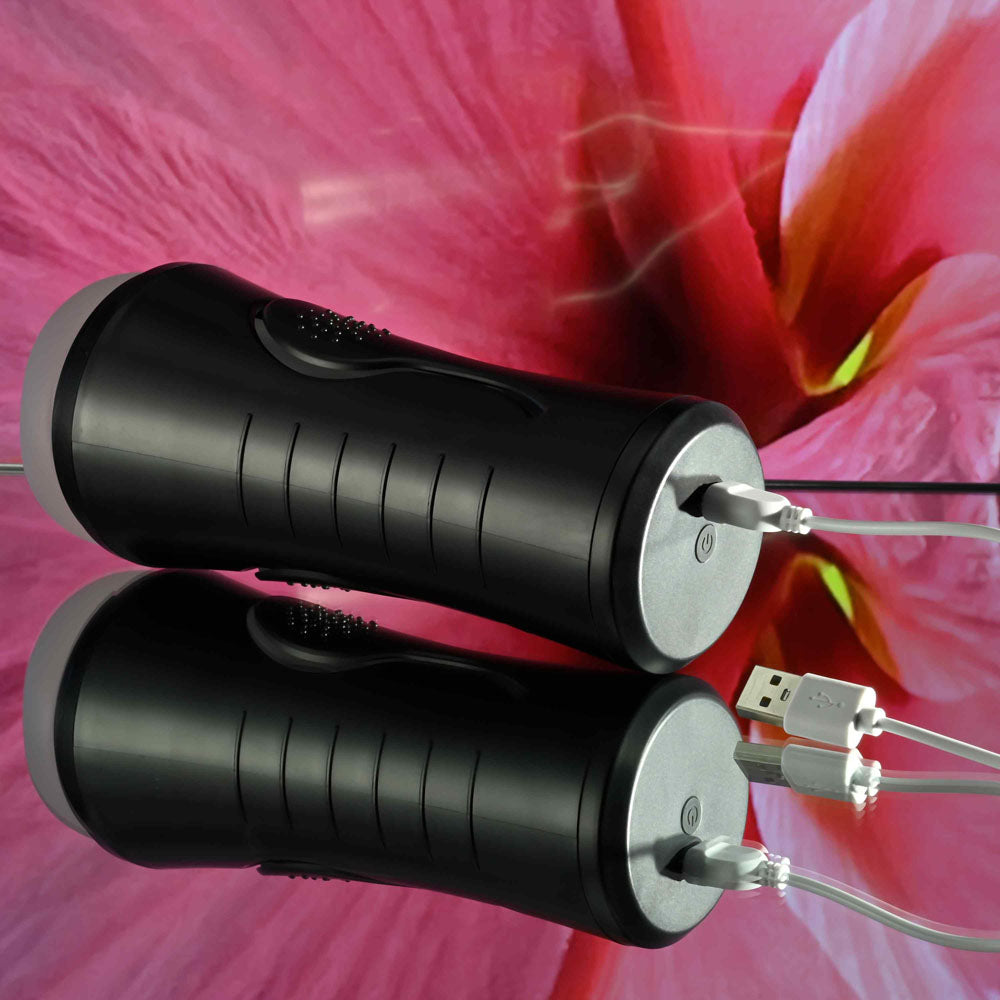 Zero Tolerance HOLD TIGHT - Clear USB Rechargeable Vibrating Vagina Stroker - Naughty by Nature Adult Store