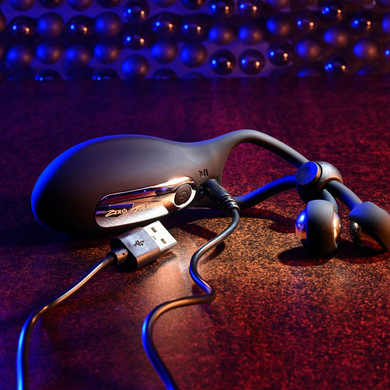 Zero Tolerance THE BIG BANG - Black USB Rechargeable Vibrating Lasso Cock Ring - Naughty by Nature Adult Store