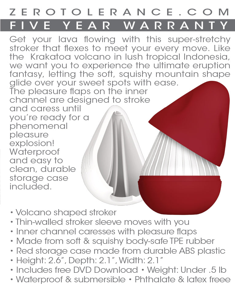 Zero Tolerance KRAKATOA - White Mini Stroker Egg - Naughty by Nature Adult Store