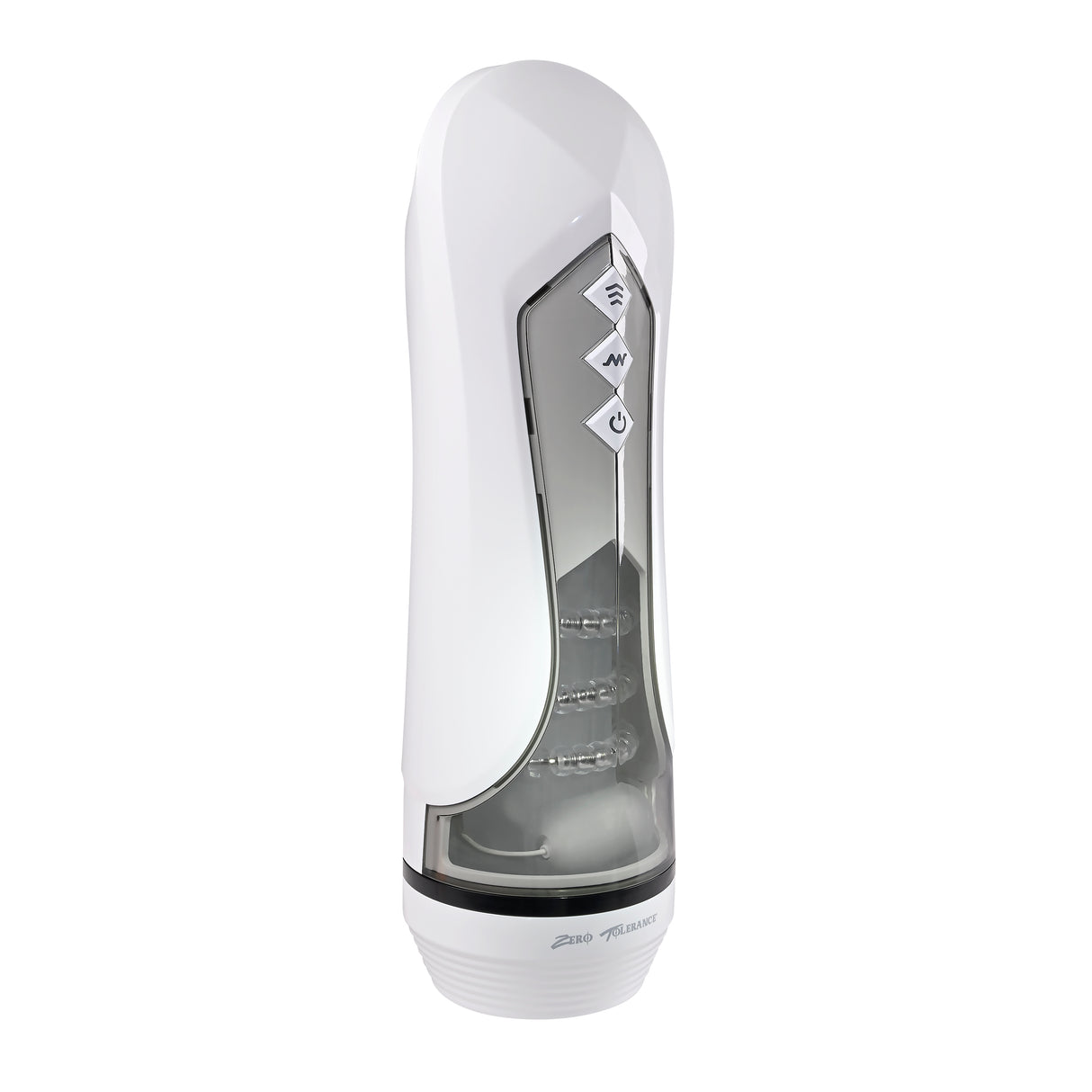 Zero Tolerance STROKING BUDDY - White USB Rechargeable Vibrating & Thrusting Stroker - Naughty by Nature Adult Store