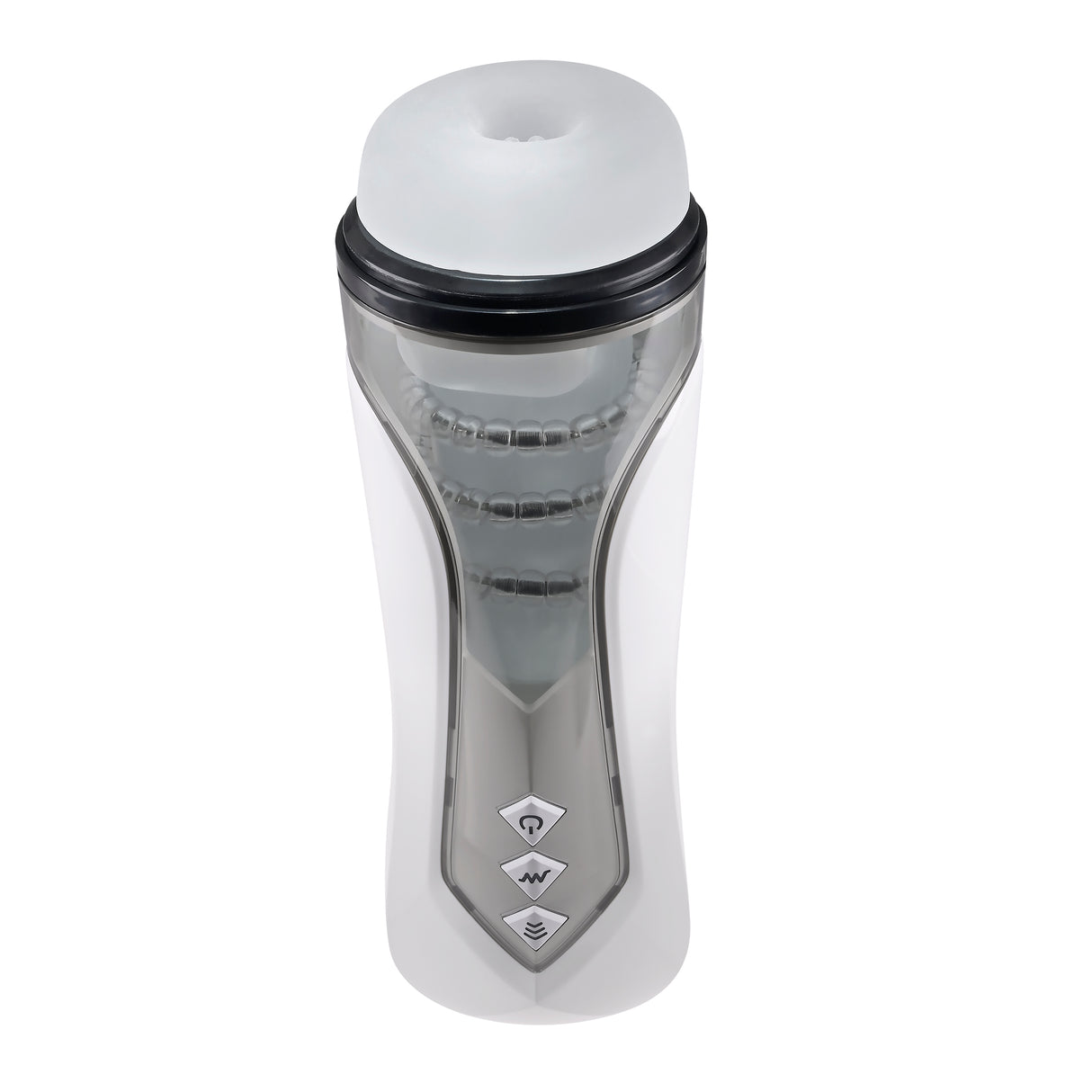 Zero Tolerance STROKING BUDDY - White USB Rechargeable Vibrating & Thrusting Stroker - Naughty by Nature Adult Store