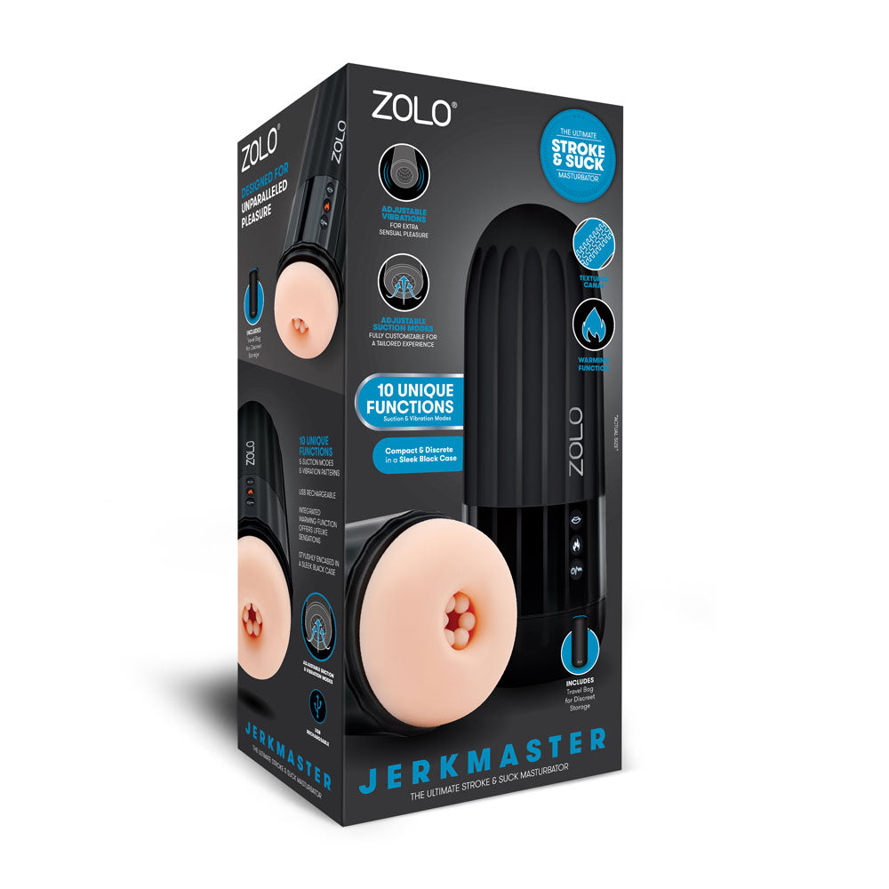 Zolo Jerkmaster - USB Rechargeable Stroking & Sucking Masturbator - Naughty by Nature Adult Store